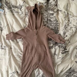 Carter's Cozy Brown Ribbed Baby Hoodie